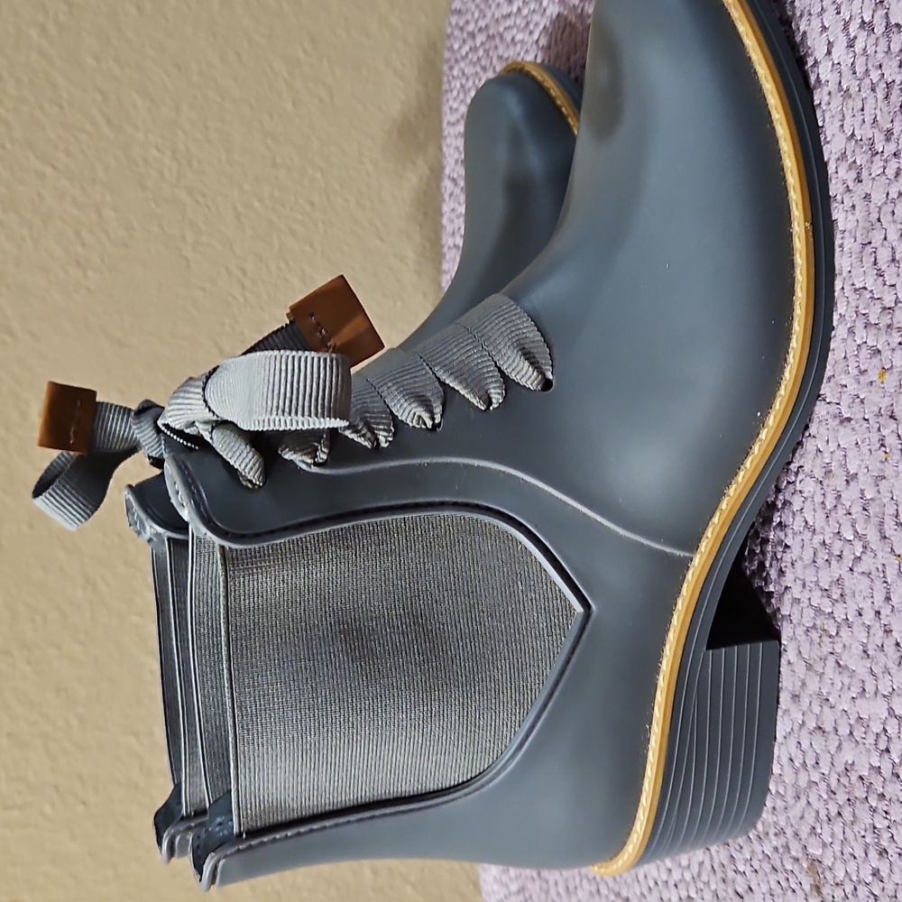 Gray Women's Rain Ankle Boots